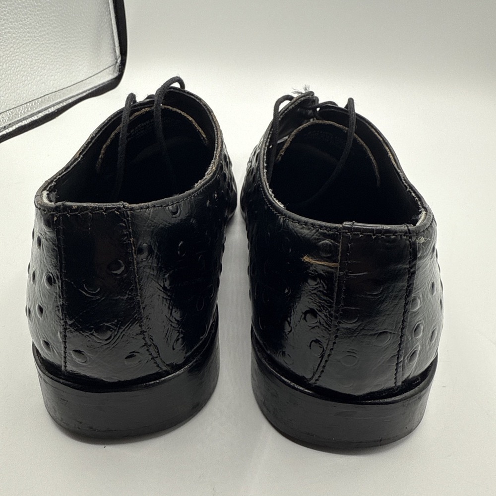 Stacy Adams Leather Uppers & Leather Sole 9 M Black Oxford Made In India #31 - Picture 3 of 9